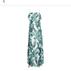 Chelsea 28 palm leaf ruffle maxi
